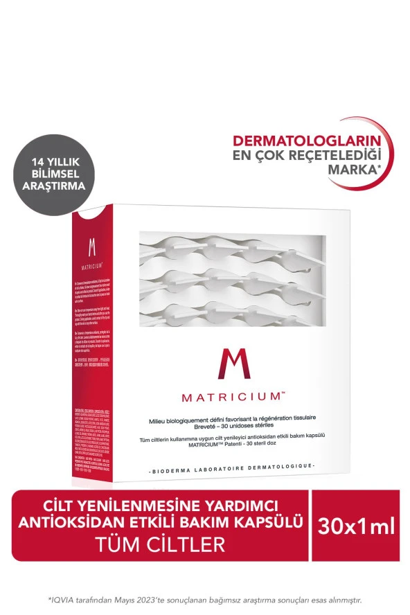Bioderma MATRICIUM™ 30 x 1 ml Cilt Yenileyici Antioksidan Etkili Bakım Kapsülü