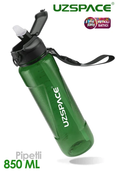 Uzspace FiftyFifty PİPETLİ 850ml Tritan Su Matarası - 9