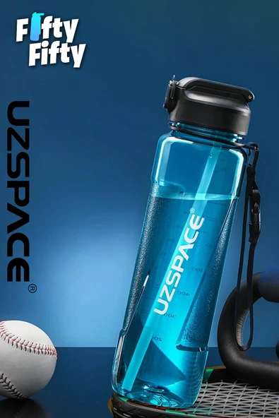 Uzspace FiftyFifty PİPETLİ 850ml Tritan Su Matarası - 6