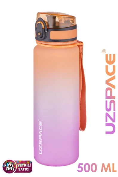 Uzspace FiftyFifty 500ml Çift Renk Softtouch FF Collection Tritan Su Matarası - 8
