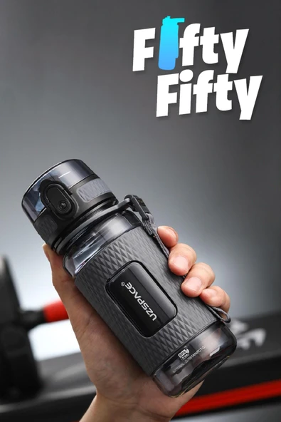 Uzspace FiftyFifty 400ml Çocuk Tritan  Su Matarası Silikon Korumalı Kaydırmaz Gövde - 3