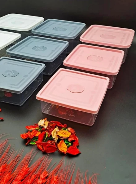 9 Adet Kare Mikrodalga & Difriz Uyumlu Saklama Kabı - 3