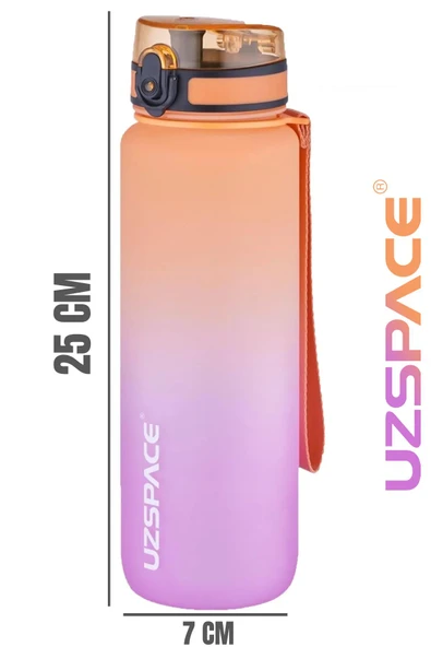 Uzspace 800ml -YENİ EBAT-Çift Renk Softtouch Tritan Su Matarası - 8