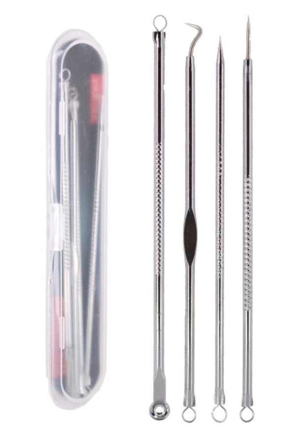 4 lü Kutulu Paslanmaz Komedon Akne - Siyah Nokta Temizleyici Set - 2