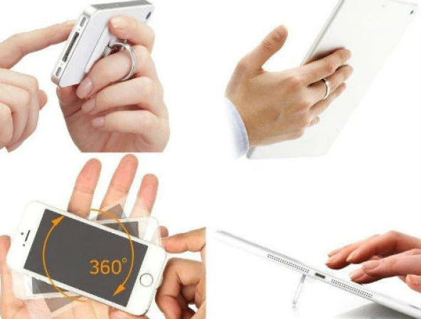 Yüzük Tasarım Telefon Tablet Tutucu Selfie Yüzüğü - 5