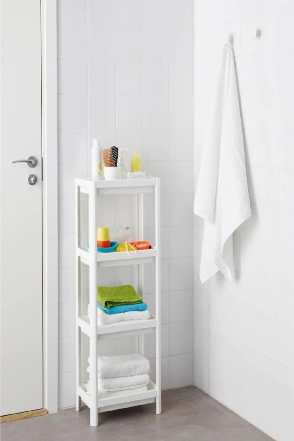 Shelf 3 Katlı  Raf Ünitesi -  Mutfak - Banyo  Depolama Rafı - Resim 2