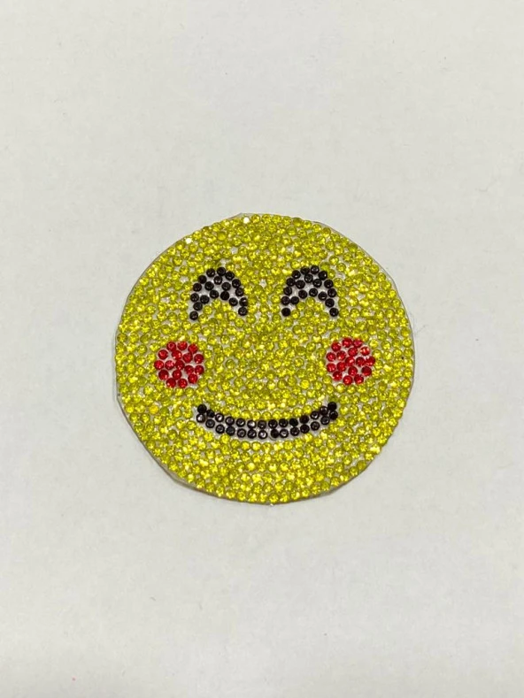 Arma / ütü ile yapışan emoji arma / taşlı emoji arma - 11