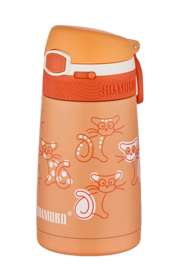 Shamobo 2Lİ SET Pipetli Çelik Termos 350ml -6 Saat Isı Yalıtımı- - 2