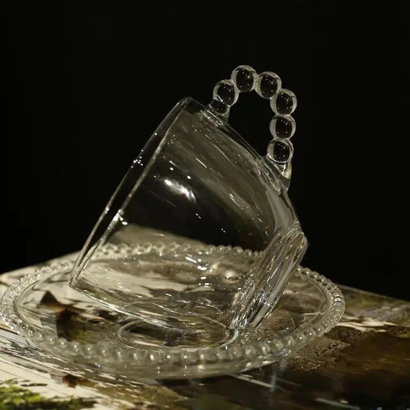 Rossel Premium Pearly 6 'lı Cam Çay Fincanı - 3