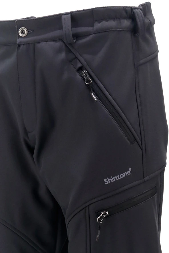 Erkek Soft Shell içi Polarlı Outdoor Antrasit Pantolon - 4