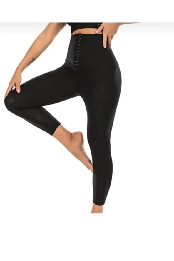 Agraflı Termal Sauna Tayt ( XL ) Neotex Agraflı Terletme Taytı - 3