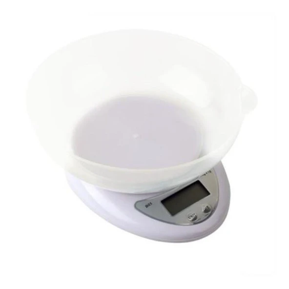 Hazneli Lcd Ekran Hassas Ölçüm Sensörlü 5 Kg Kapasite Dijital Mutfak Terazisi Tartısı - 2