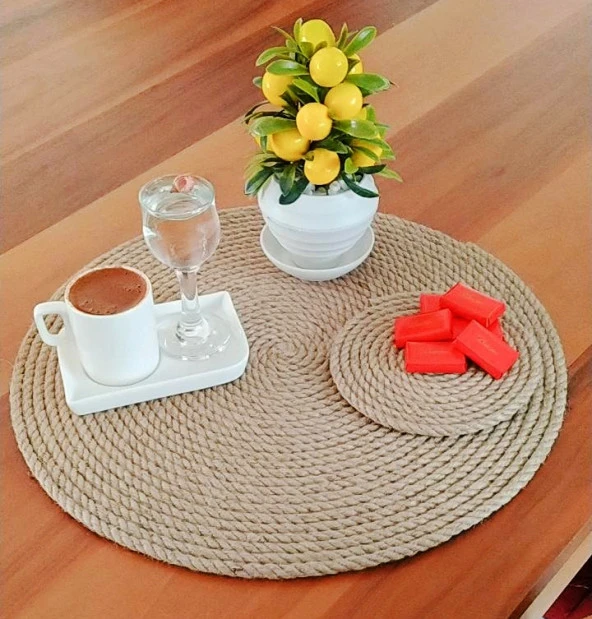 Supla - Hasır İp Halat Supla Takımı Amerikan Servis 2 Parça Takım ürün görseli