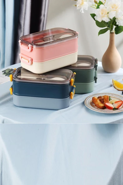 Vagonlife 1500 ML Bento Lunch Box Ofis-Okul İçin Yeni Nesil Sefer Tası -Çorba Kaseli Model-Paslanmaz Çelik 465