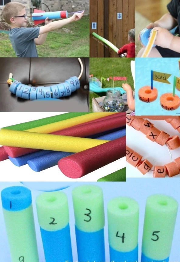 3 Adet Renkli Çocuk Aktivite Köpüğü Hayal Gücü Geliştirici Sosis Şekil Yapma Köpüğü (150 cm x 6 cm) - 2