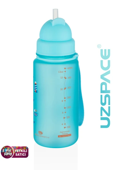 Uzspace Figürlü  400 ml Pipetli  Tritan Çocuk Su Matarası - 3