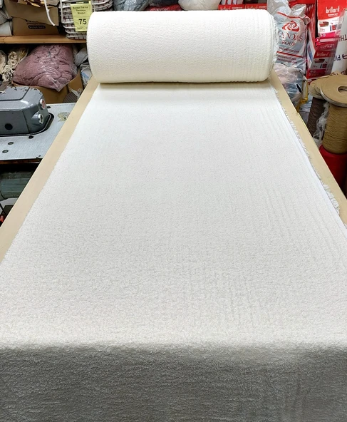 Metrelik Pamuklu Havlu Kumaşı (En 160cm)-Krem