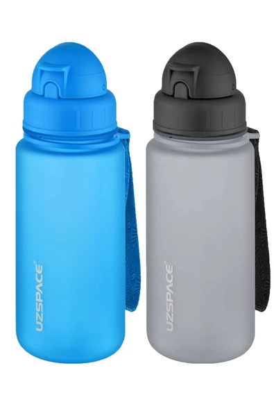 Uzspace 2'li Pipetli Tritan Matara Seti 400 ml FiftyFifty - 5