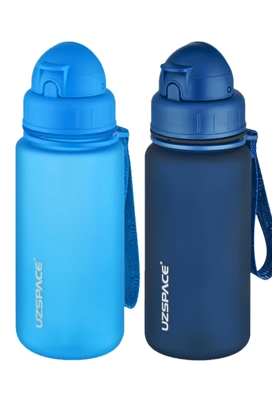 Uzspace 2'li Pipetli Tritan Matara Seti 400 ml FiftyFifty - 11