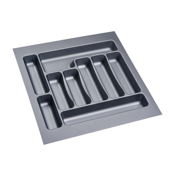 2 Adet Çekmece İçi Kaşıklık 47 x 49 cm Gri Mutfak Çekmece Düzenleyici - 3