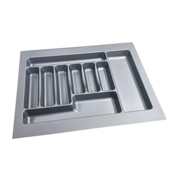 2 Adet Çekmece İçi Kaşıklık 62 x 49 cm Gri Mutfak Çekmece Düzenleyici - 3