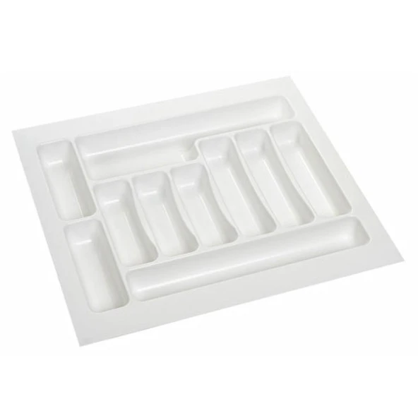 2 Adet Çekmece İçi Kaşıklık 55 x 49 cm Beyaz  Mutfak Çekmece Düzenleyici - 3