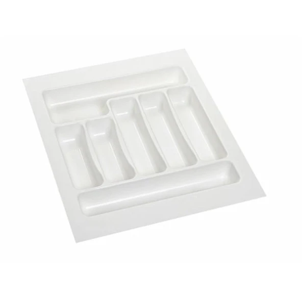 2 Adet Çekmece İçi Kaşıklık 42 x 49 cm Beyaz Mutfak Çekmece Düzenleyici - 3