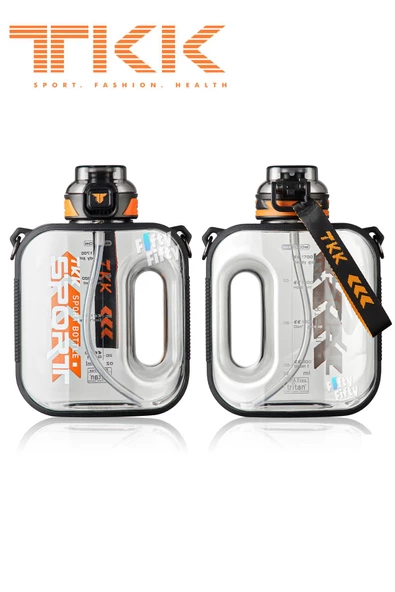 TKK 1000 ML Çift Kullanım Pipetli/Rahat içim Bpa İçermeyen Askılı Tritan Su Matarası FFTKK1022-1000 - 4