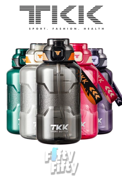 TKK 1500 ML Çift Kullanım Pipetli/Rahat içim Bpa İçermeyen Askılı Tritan Su Matarası FFTKK1021-1500 - 9