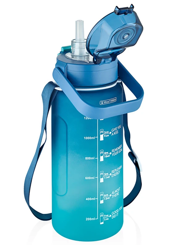 Vagon Life Tritan Matara Turkuaz Siyah 1500 Ml VGN2213 - 2