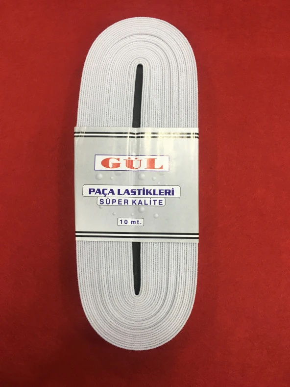 gül paça lastik 2,5 cm beyaz