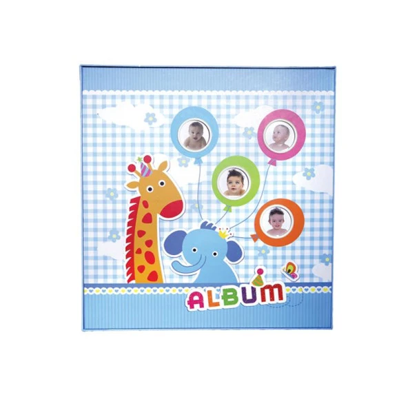 Rabsev 20 Yaprak (40 Sayfa) Yapıştırmalı Kutulu Lüks Bebek Fotoğraf Albümü - 2