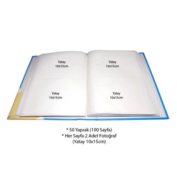 Rabsev 10x15cm 200 Fotoğraf Kapasiteli Lüks Bebek Fotoğraf Albümü - 2