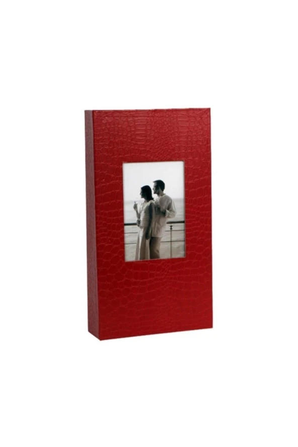 Rabsev 10x15cm 300 Fotoğraf Kapasiteli Lüks Pencereli Deri Fotoğraf Albümü