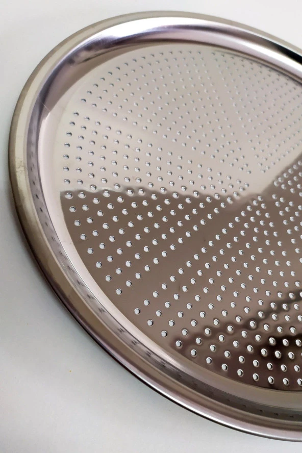 Delikli Çelik Pizza Ve Lahmacun Tepsisi Orta Boy -32  cm - 2