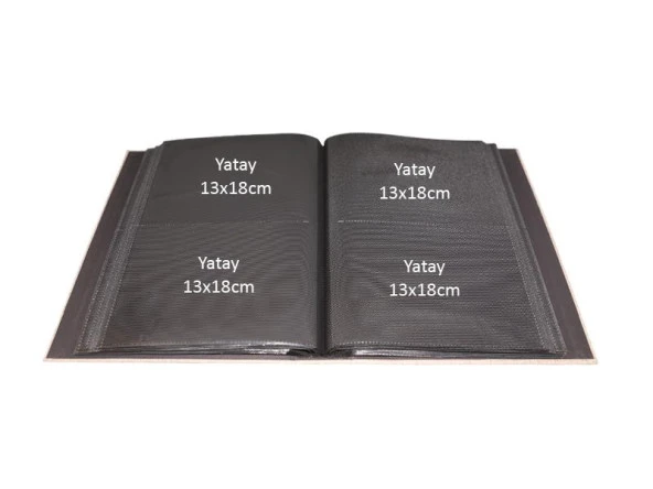 Rabsev 13x18cm 200 Fotoğraf Kapasiteli Lüks Pencereli Deri Fotoğraf Albümü - 2