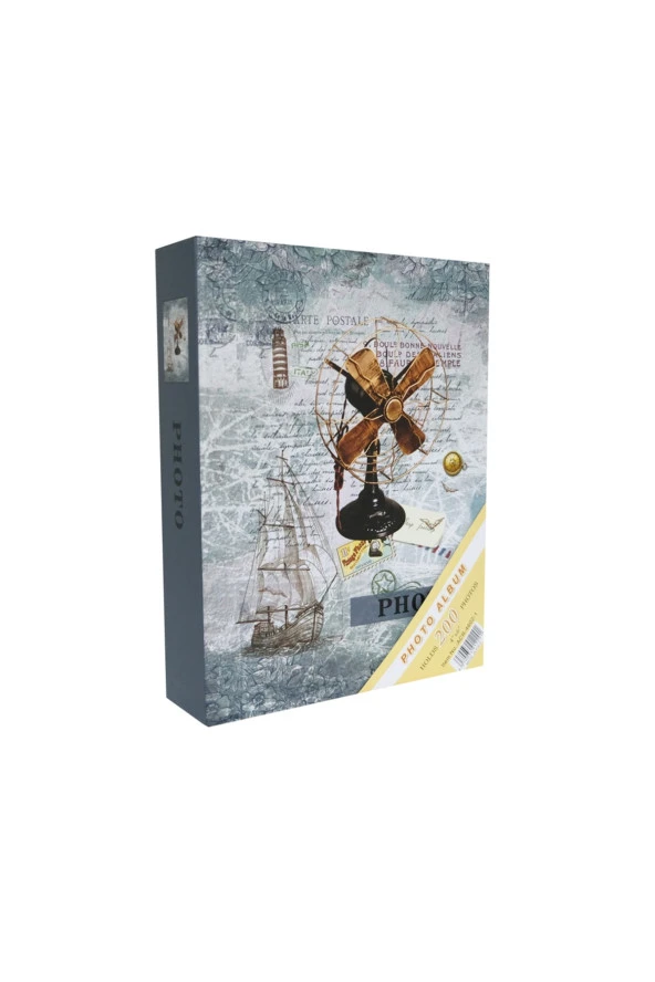 Rabsev RS4602-1 Fotoğraf Albümü 10x15cm 200 Fotoğraf Kapasiteli Pervane Desenli Anı Albümü