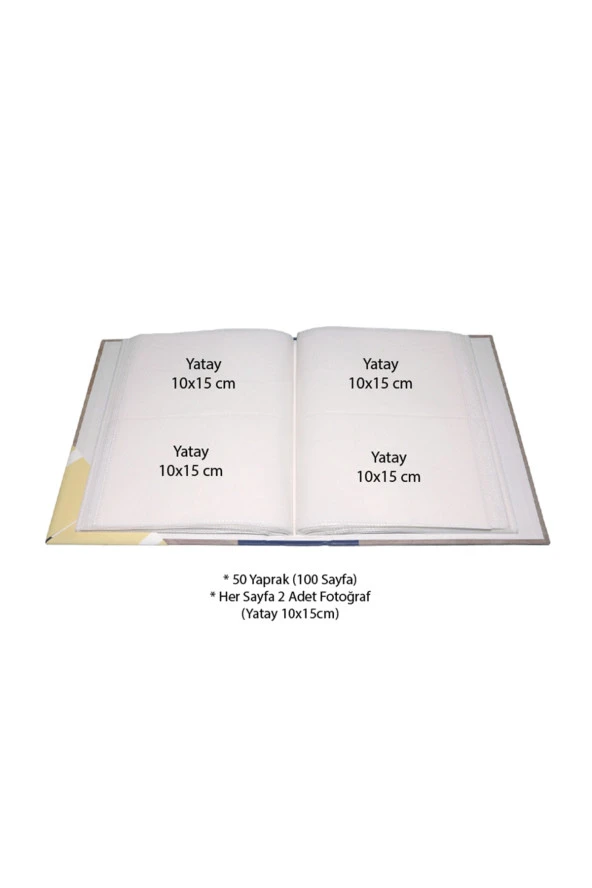 Rabsev RS4602-1 Fotoğraf Albümü 10x15cm 200 Fotoğraf Kapasiteli Gramofon Desenli Anı Albümü - 2