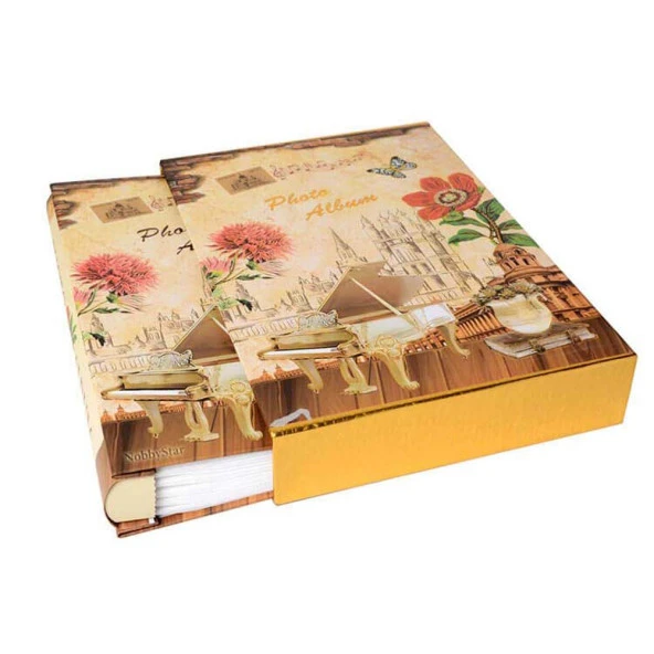 Rabsev Rs23 Fotoğraf Albümü 10x15cm 300 Lük Gramafon Desenli Kutulu - Resim 2