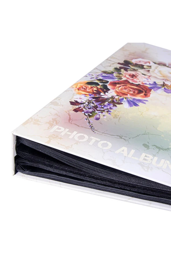 Rabsev RS307 Fotoğraf Albümü 10x15cm 300 Fotoğraf Kapasiteli Çiçekler Desenli Lüks Albüm - 4
