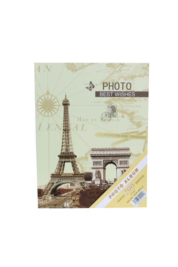 Rabsev RS4602-2 Fotoğraf Albümü 10x15cm 200 Fotoğraf Kapasiteli Eyfel Kulesi Desenli Anı Albümü - 2