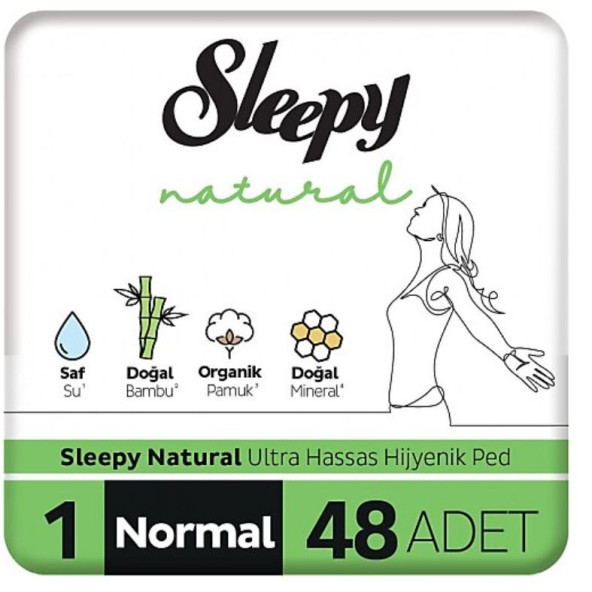 Sleepy Natural Ultra Hassas Hijyenik Ped Normal 48 Adet Ped