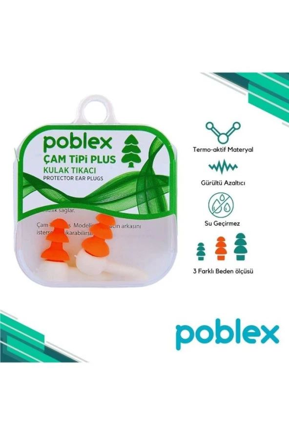 Poblex Çam Tipi Plus Kulak Tıkacı M