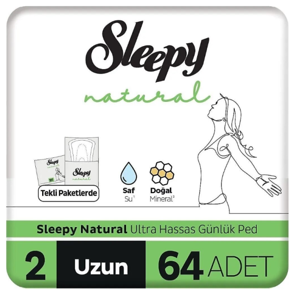 Sleepy Naturel Günlük Ped 64lü