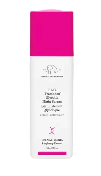 Drunk Elephant   T.L.C. Framboos Glycolic Night Serum- Glikolik Asitli Gece Serumu  30 ML ürün görseli 1