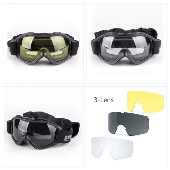 Evolite Ballistik Protector Goggle-Black MIL-PRF - 10