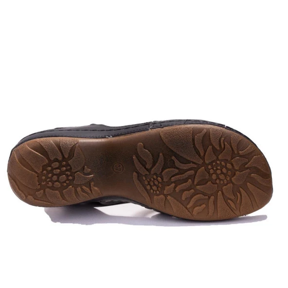 Polaris 157362 Siyah Ortopedik Günlük  Kadın Sandalet - 4