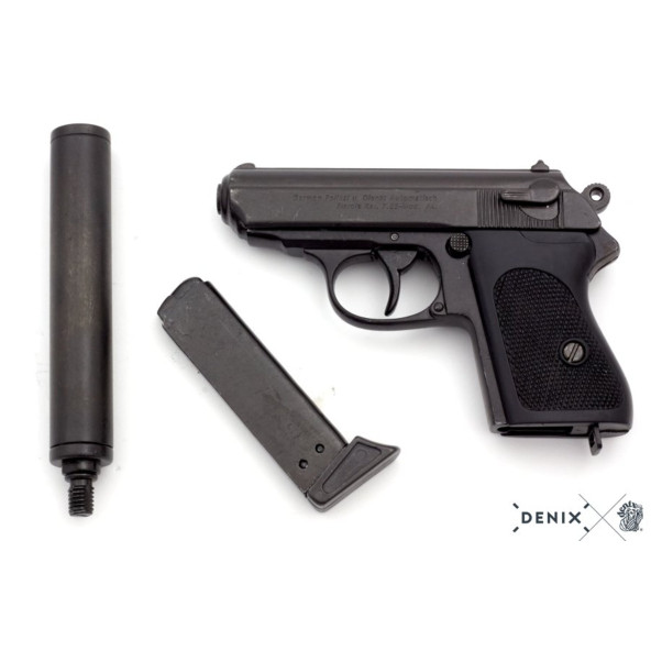 Denix Koleksiyon Grubu-SEMI-AUTOMATIC PISTOL WITH SILENCER, GERMANY 1931-JDNX1311 - Resim 2