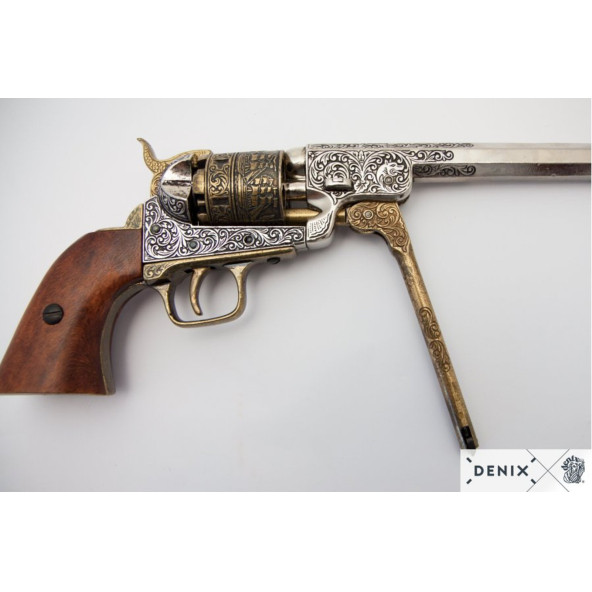 Denix Koleksiyon Grubu-AMERICAN CIVIL WAR NAVY REVOLVER, USA 1851-JDNX1040-L - Resim 5