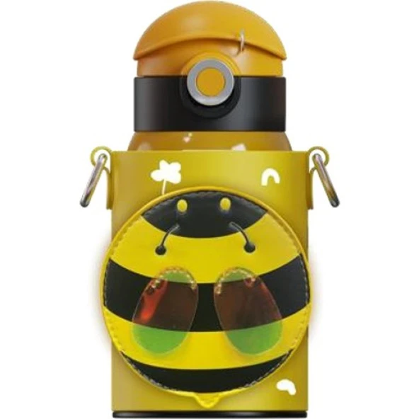 Vagonlife CS 8105 Özel Kutulu Kılıflı 470 ml Pipetli Çelik Termos Boyun Askılı